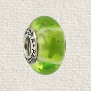 PANDORA Green Glass Charm
